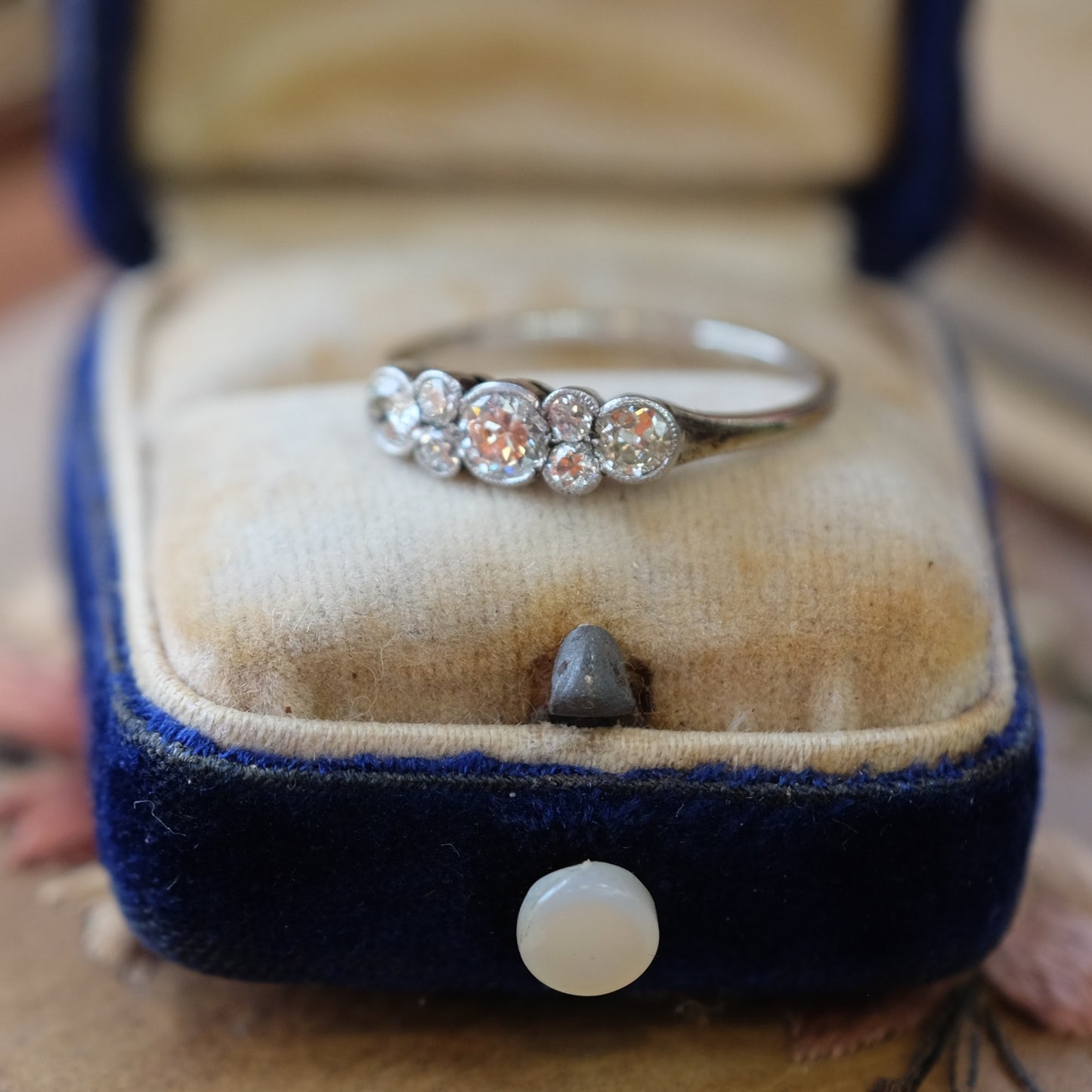 Antique Old European Cut Platinum 0.65 ct Diamond Ring