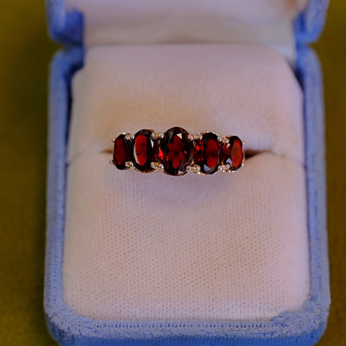 Garnet Silver Ring