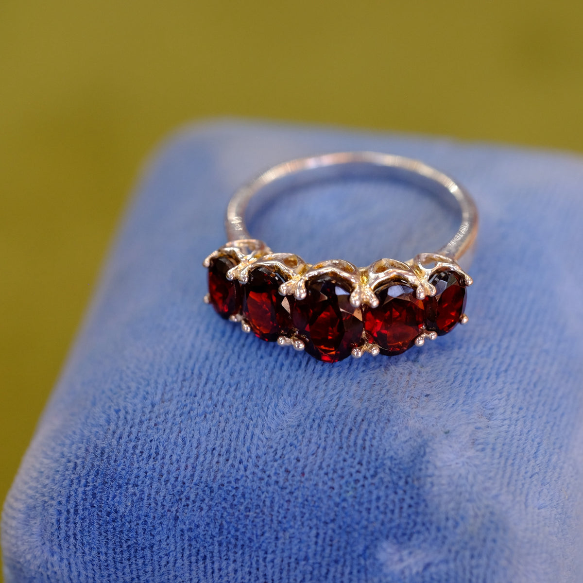 Garnet Silver Ring