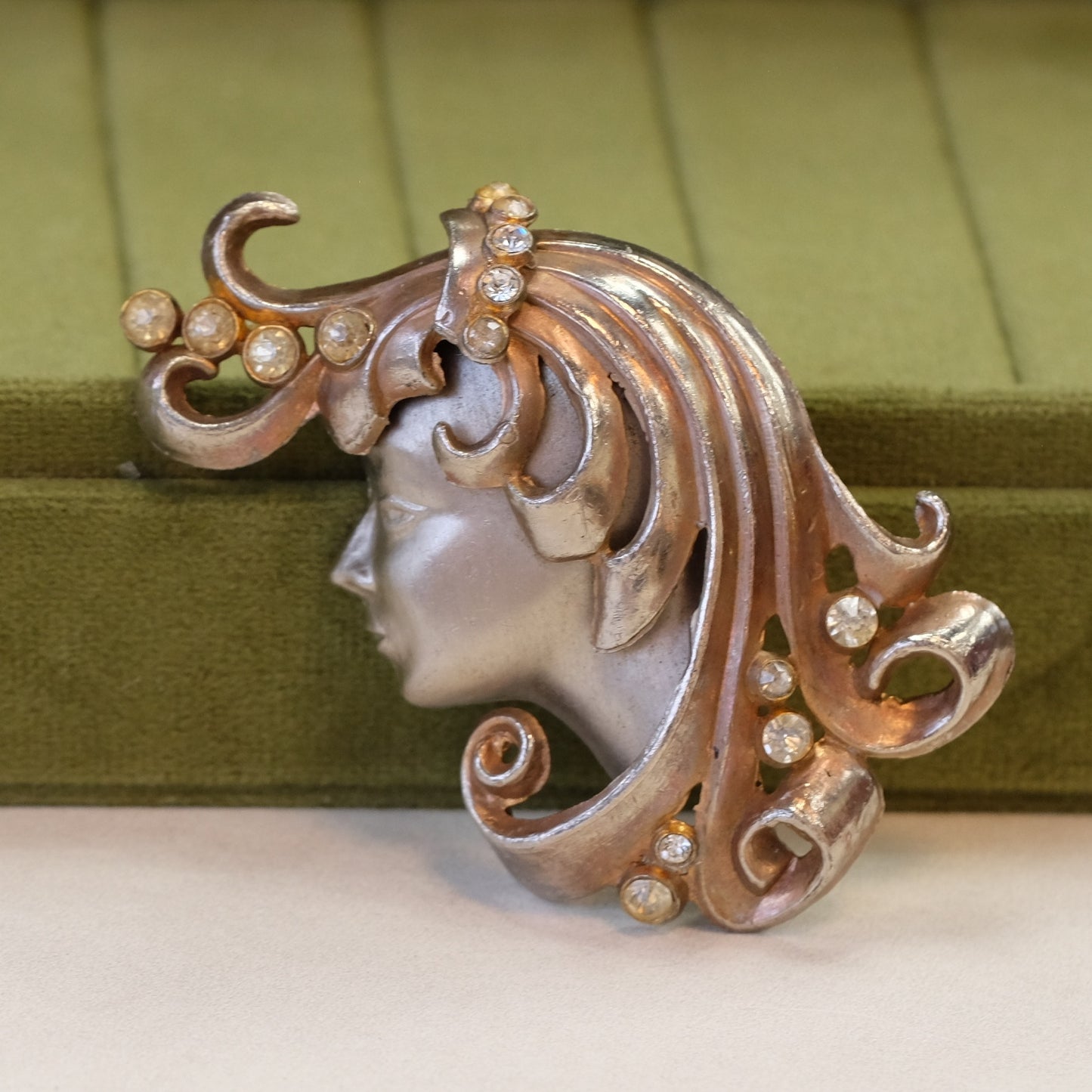 Fred Block Lady Pin 1940s