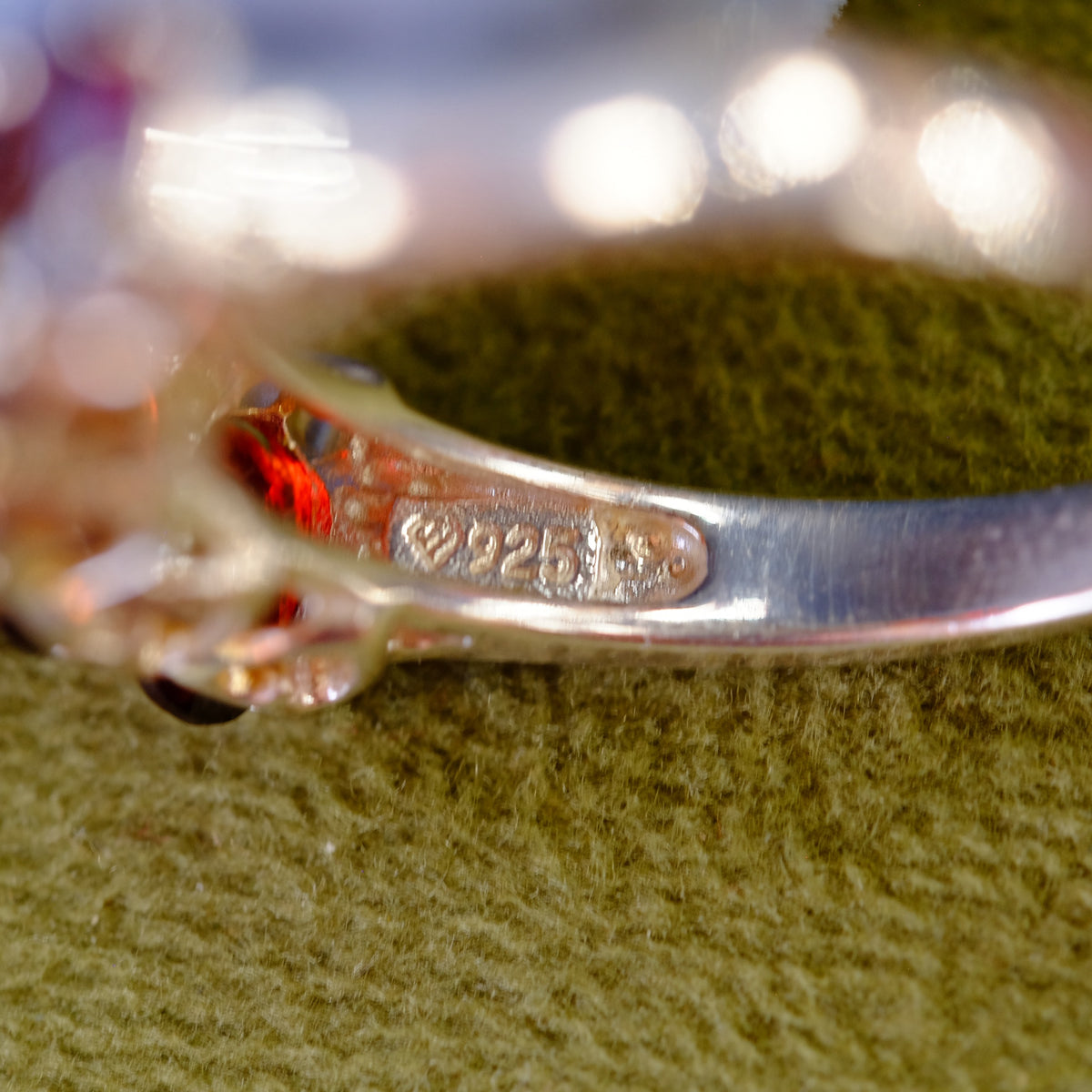 Garnet Silver Ring