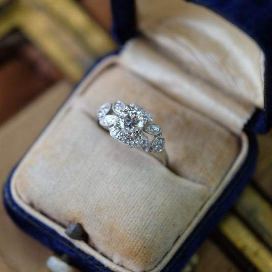 Platinum 0.58 ct Diamond Ring
