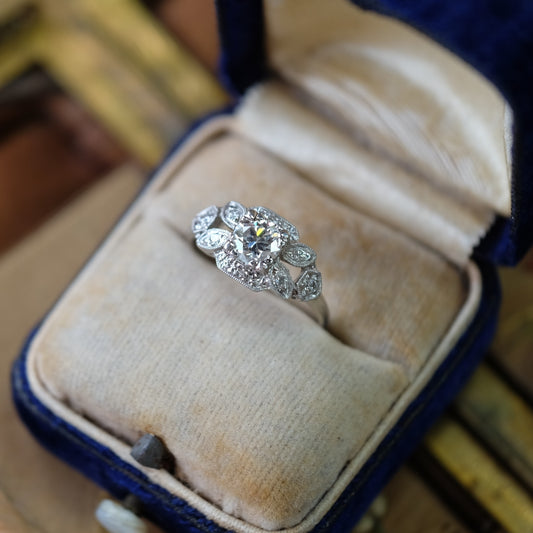 Platinum 0.58 ct Diamond Ring