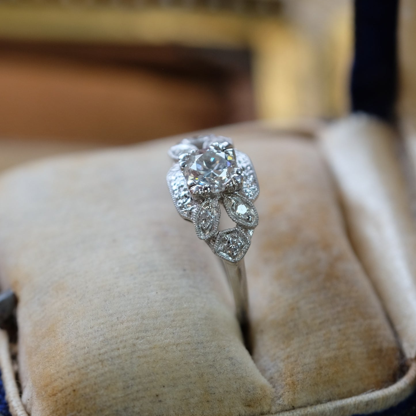 Platinum 0.58 ct Diamond Ring
