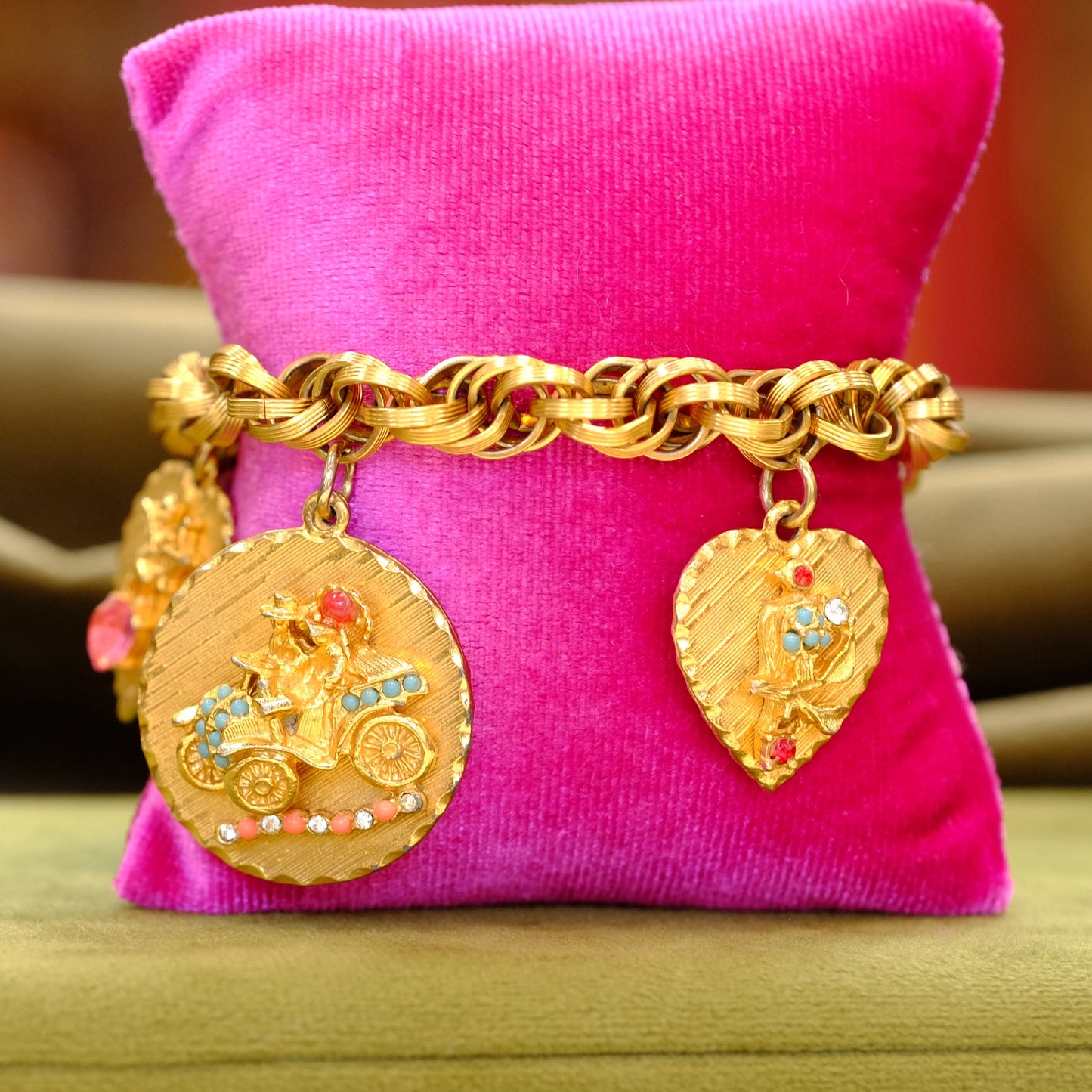 Charm Bracelet with Scenes 1970s