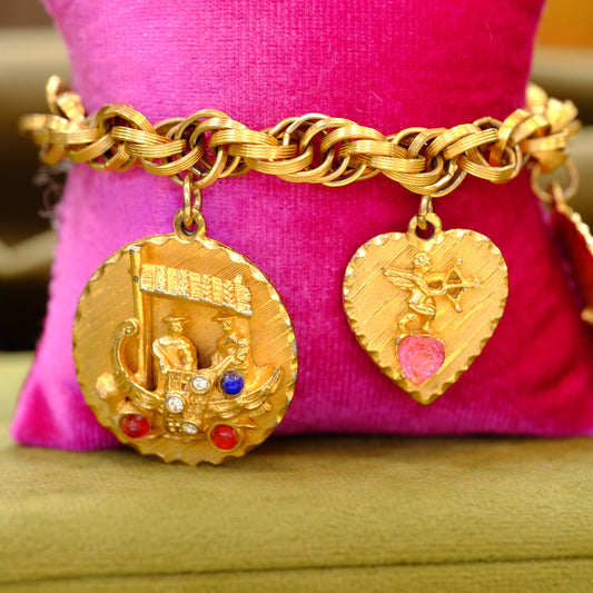 Charm Bracelet with Scenes 1970s