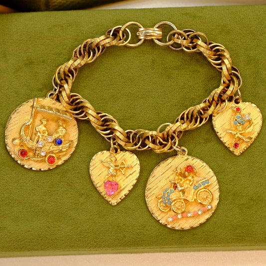 Charm Bracelet with Scenes 1970s