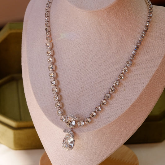 Eisenberg Ice Tear Drop Necklace 1950s