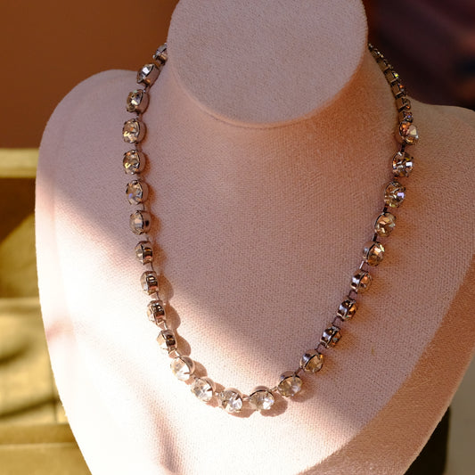 Vintage Weiss Single Row Clear Necklace 1950s