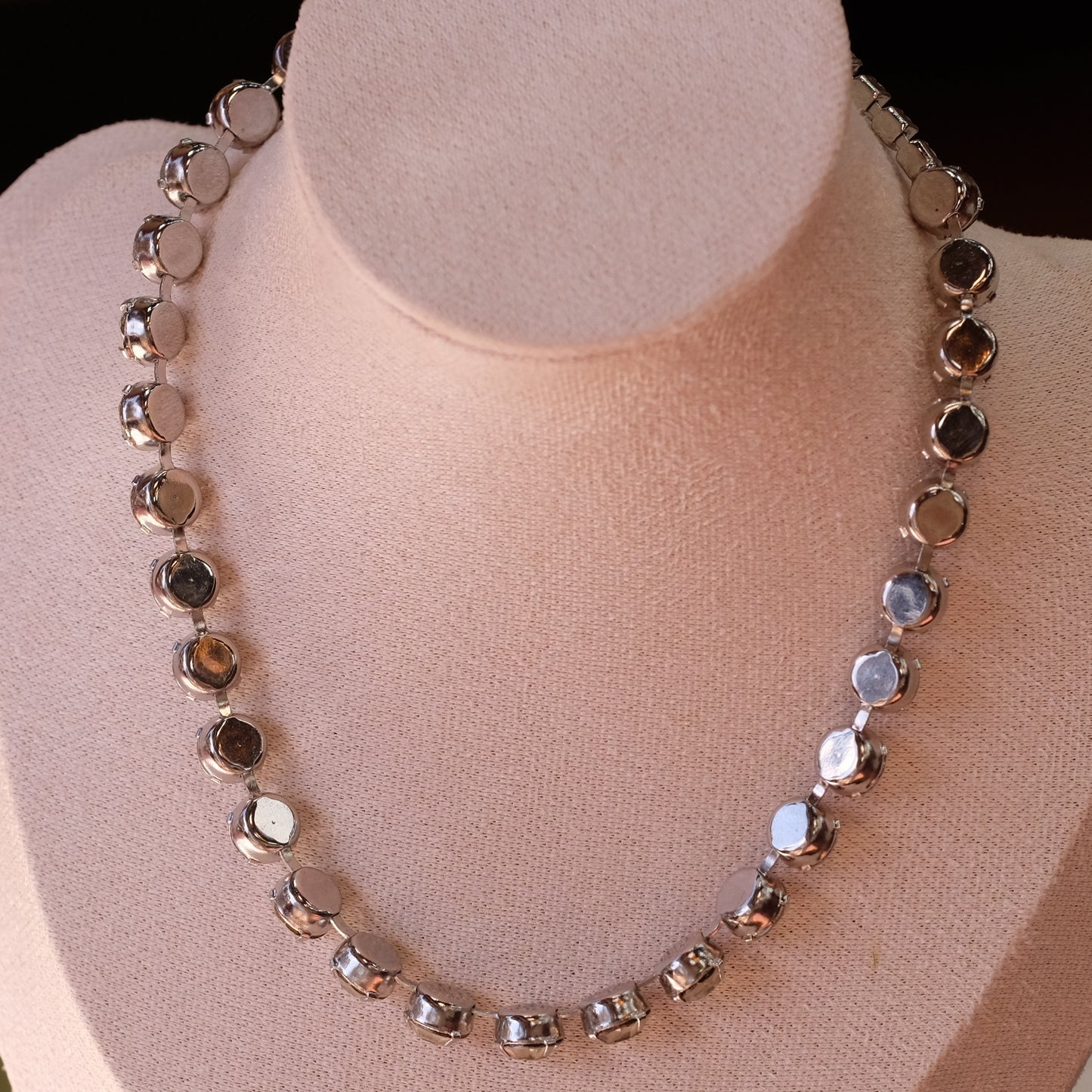 Vintage Weiss Single Row Clear Necklace 1950s