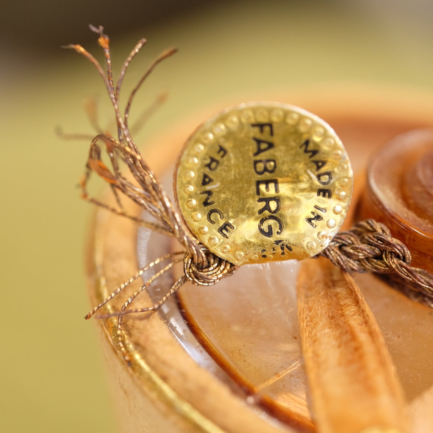 Faberge 1950 wood hue perfume bottle