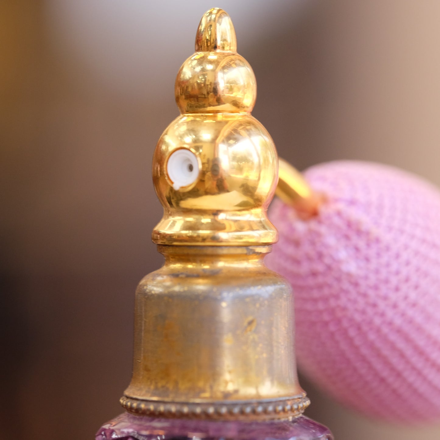 Vintage purple glass atomizer