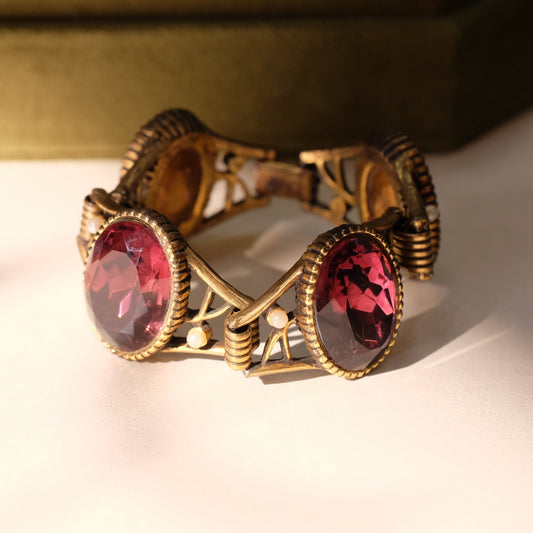 Vintage Selro Faux Amethyst Bracelet 1950s