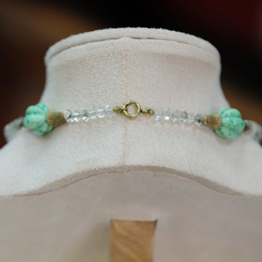 Antique Czech Glass Drop necklace 1930s