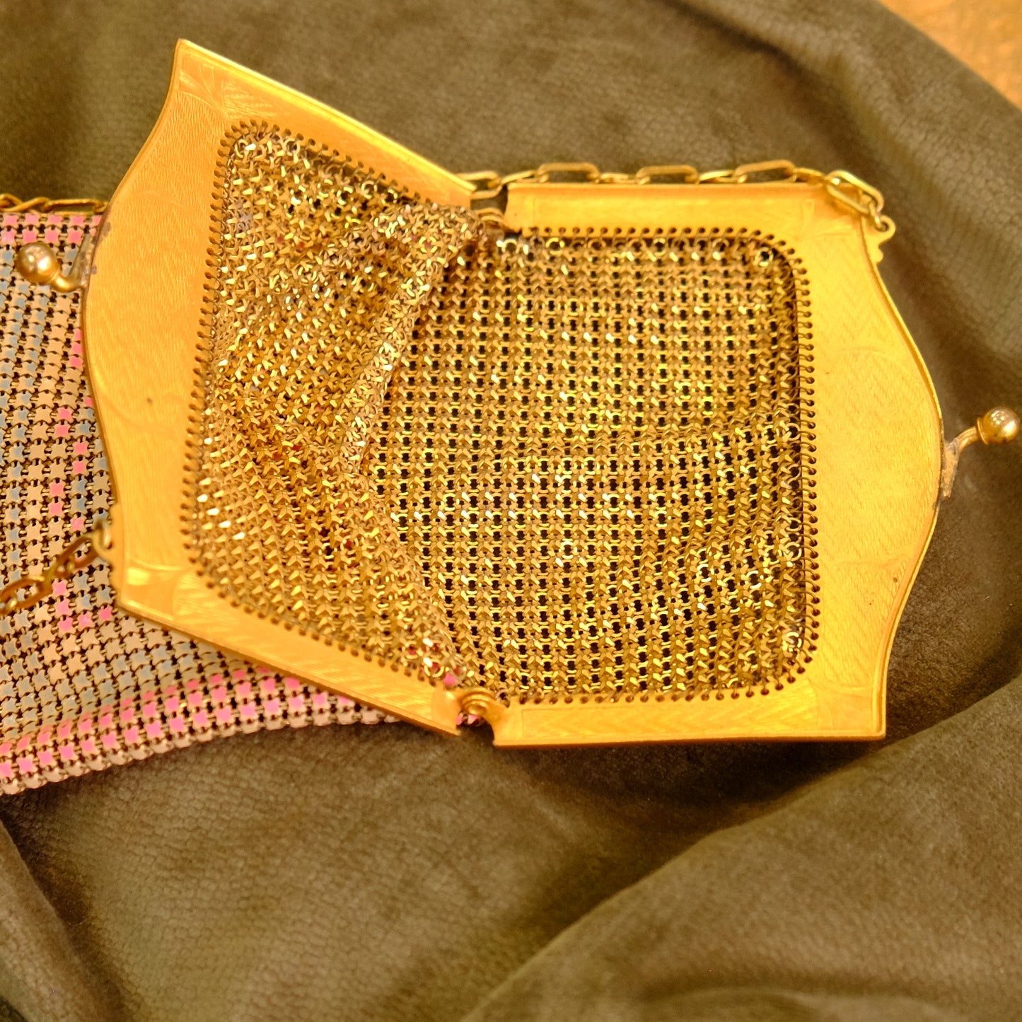 Early 1900's Enamel Mesh Purse