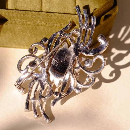 Art Nouveau Flower Brooch 1940s