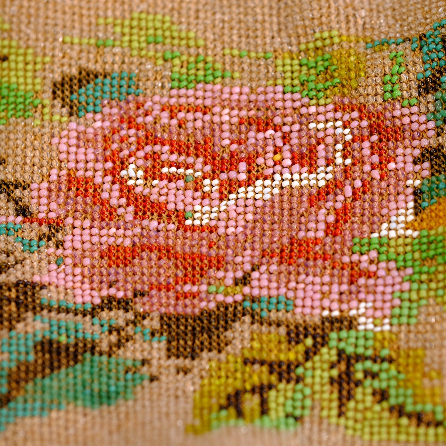 Victorian micro Floral Beadwork Purse