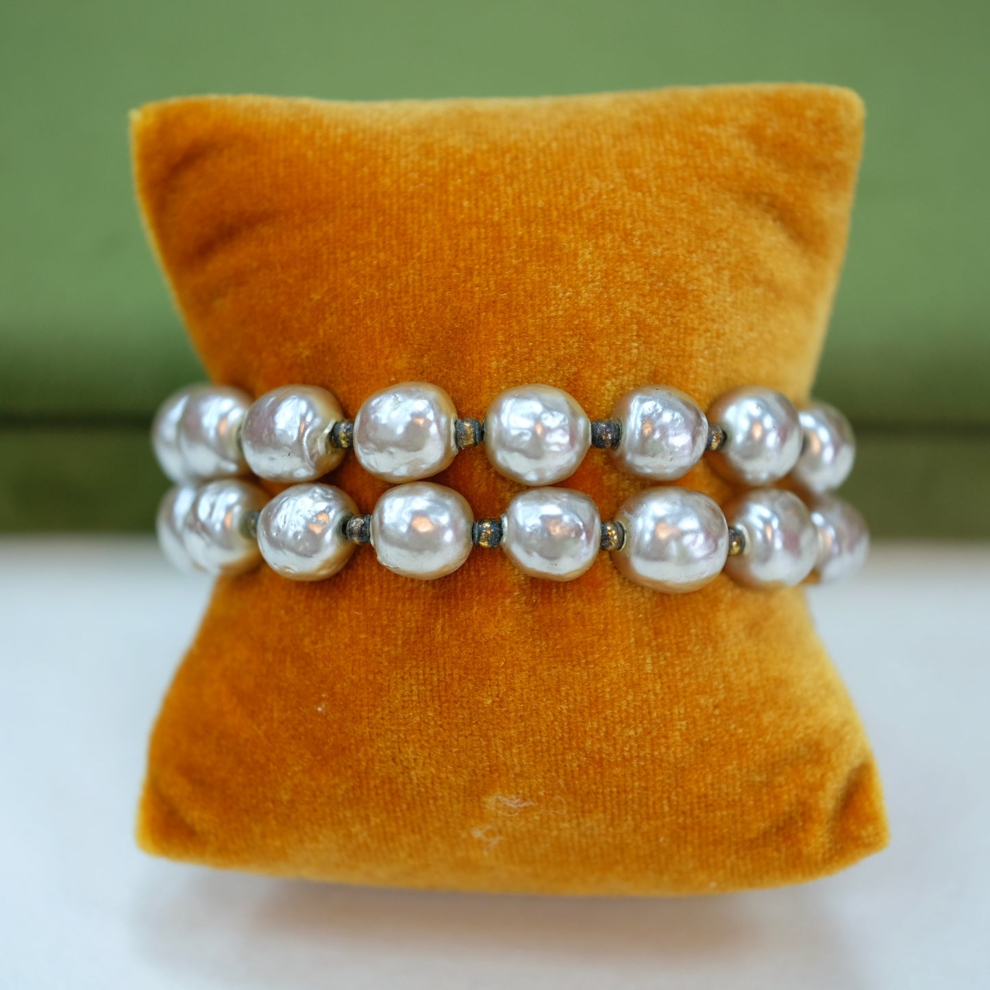 Vintage Miriam Haskell 2 Row Bracelet 1950s