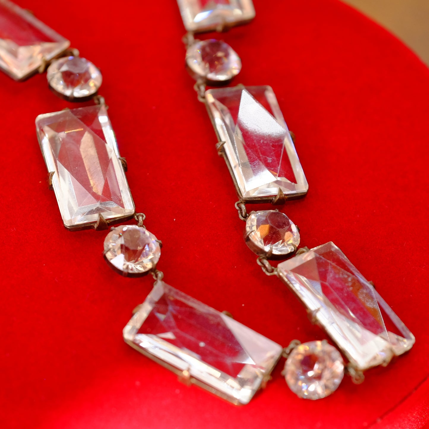 Antique Sterling Paste Necklace 1920s