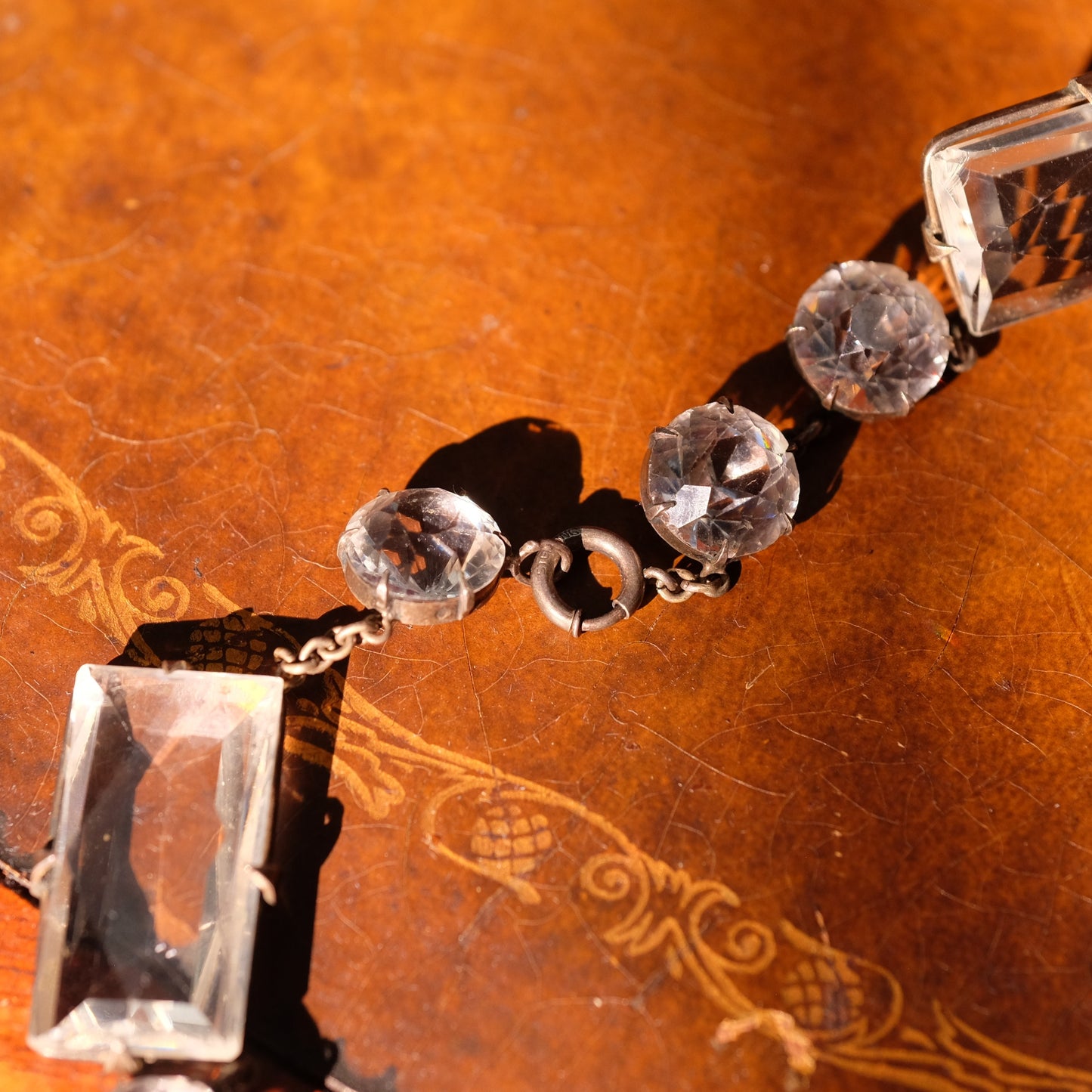 Antique Sterling Paste Necklace 1920s