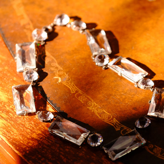 Antique Sterling Paste Necklace 1920s