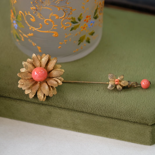 Miriam Haskell Flower Stick Pin 1950s