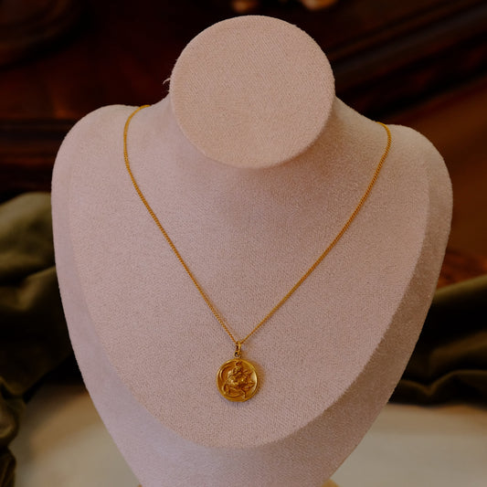 14k Gold Filled Lady Face Locket