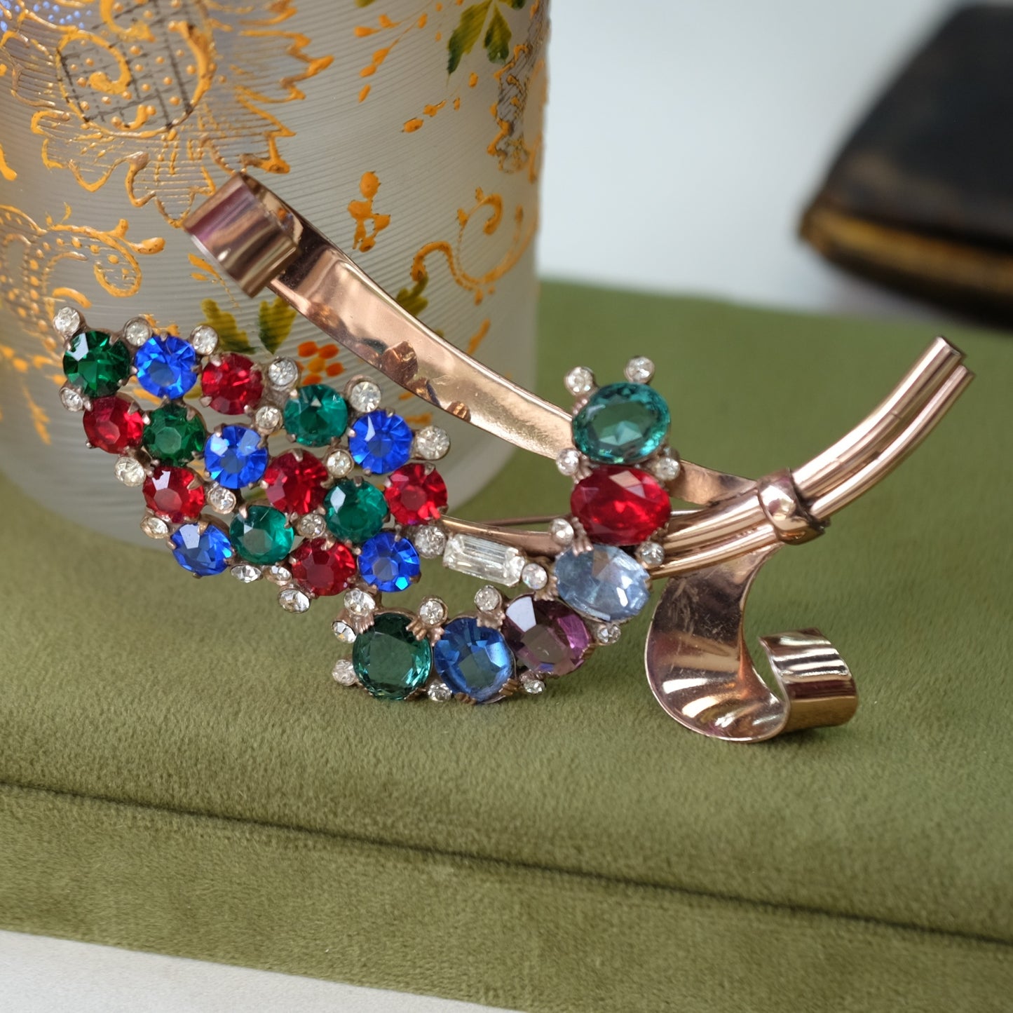 CoroCraft Sterling Flower Brooch 1940s