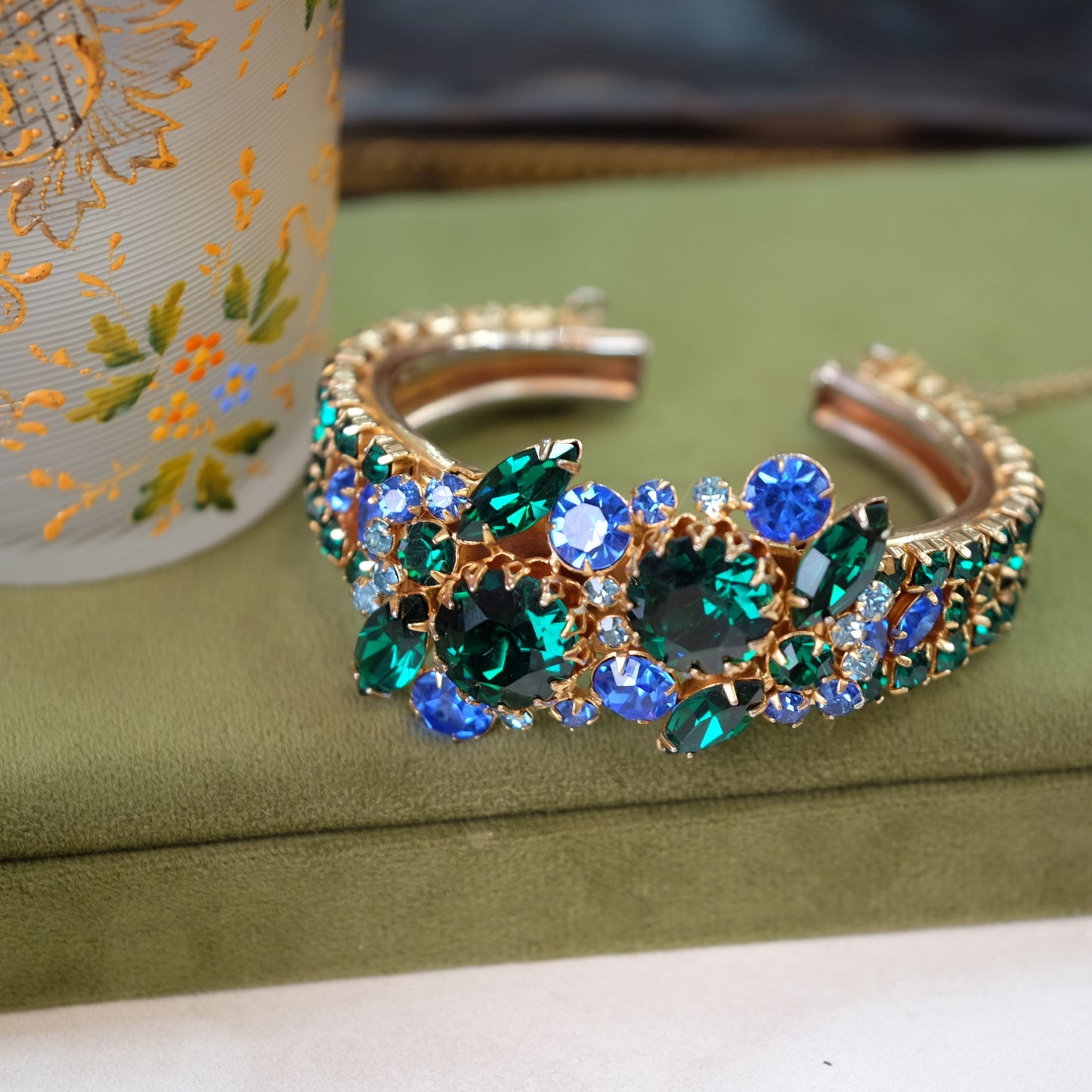 Vintage Selro Bright Green Blue Set 1950s