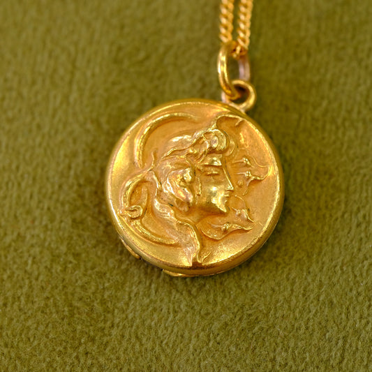 14k Gold Filled Lady Face Locket