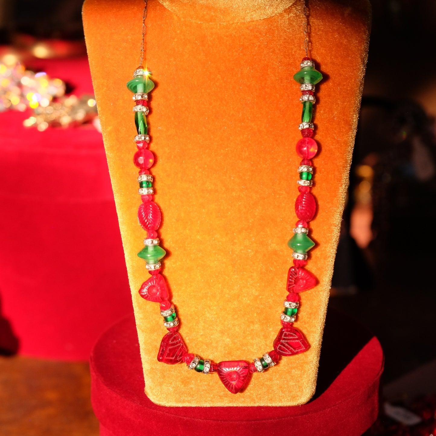 Vintage Czech Glass Necklace 1920s