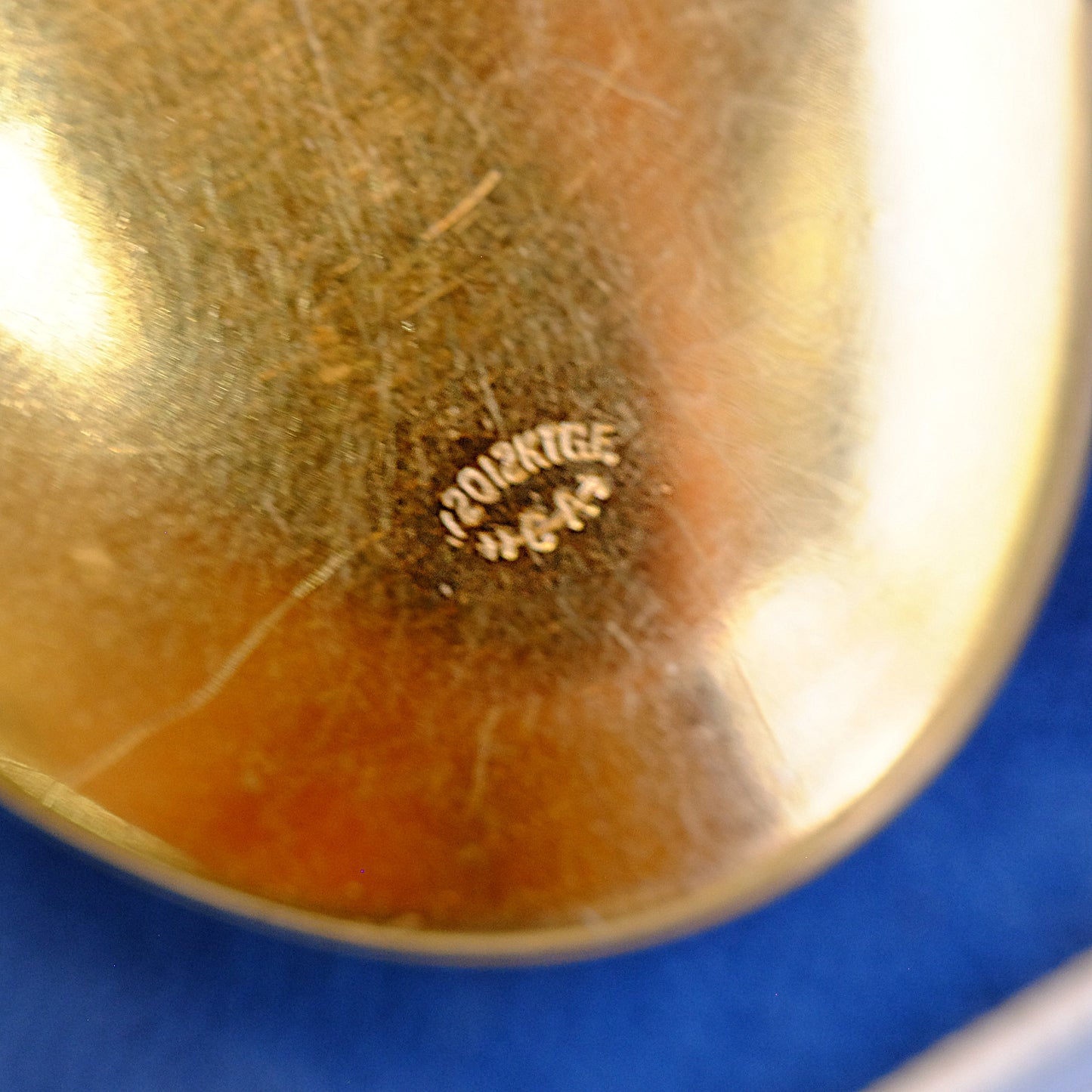Carl-Art Inc. Gold Fill Large Oval Locket with Etching