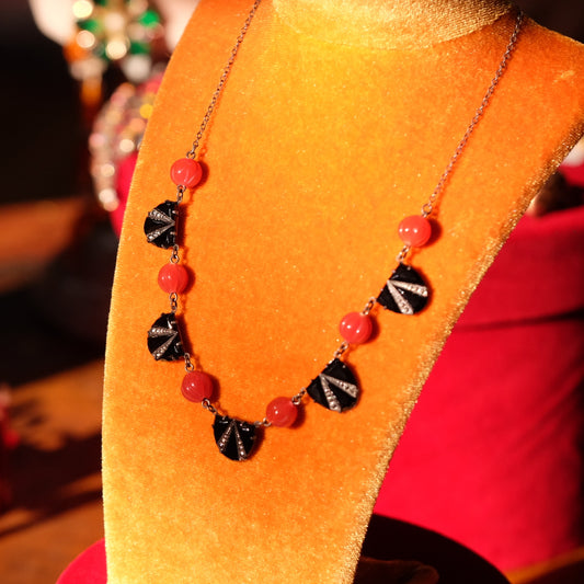 Vintage Czech Art Deco Signed Necklace 1920s