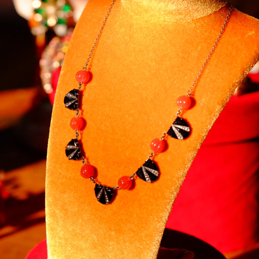 Vintage Czech Art Deco Signed Necklace 1920s