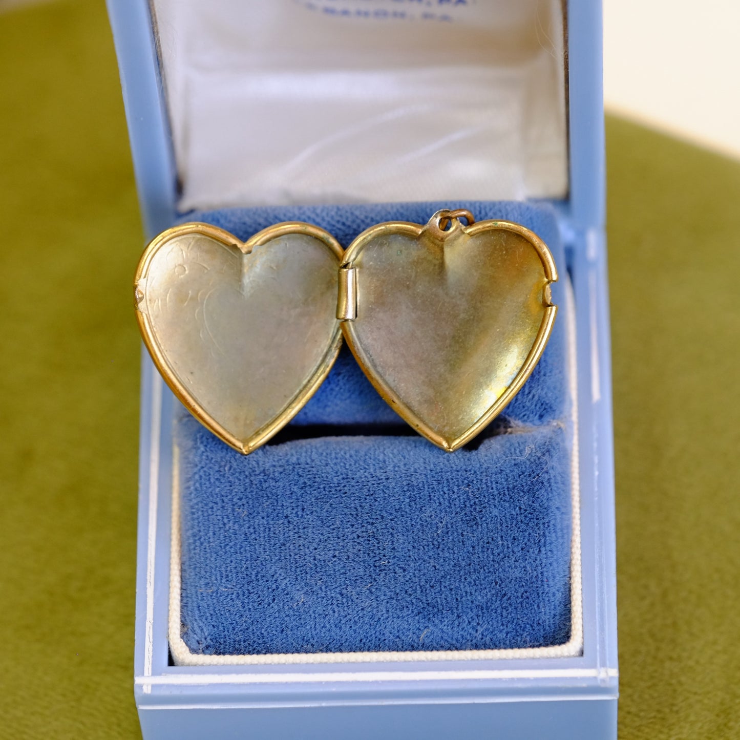 Heart Locket with Etched Flowers & Heart