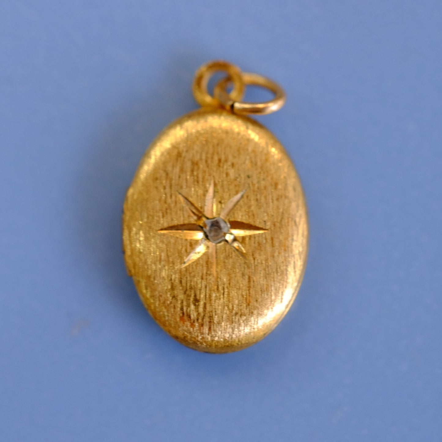 12k Gold Filled Locket with Diamond Flake