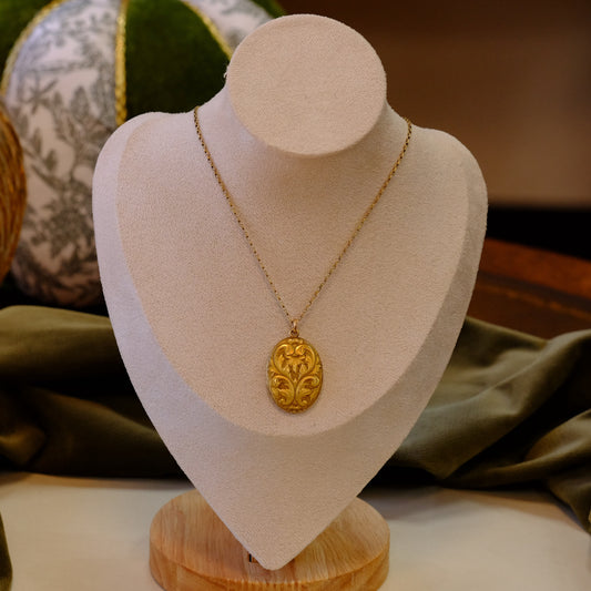 Ornate Oval Gold Filled Locket