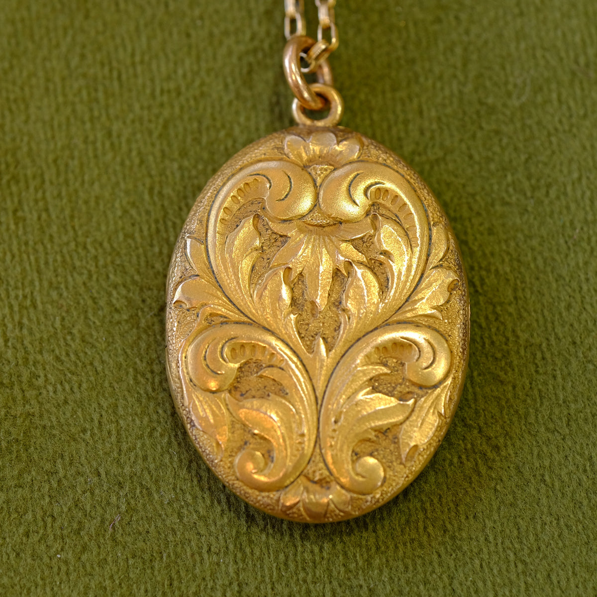Ornate Oval Gold Filled Locket