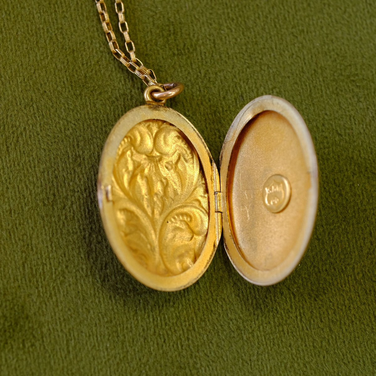 Ornate Oval Gold Filled Locket