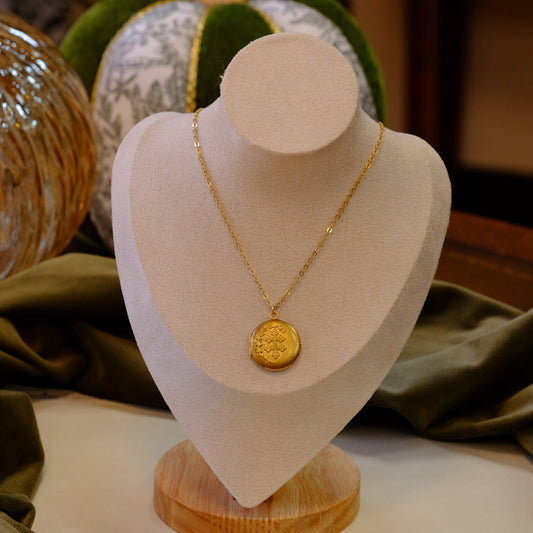 12k Gold Filled Round Cross Locket