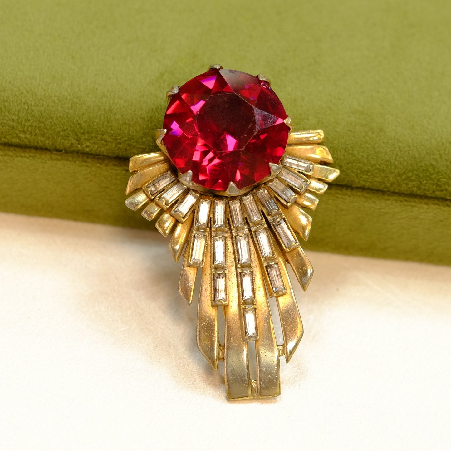 Calvaire Sterling Fur Clip 1940s