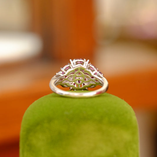 Vintage Silver Garnet Ring