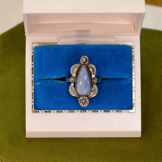 Vintage Silver Larimar Ring