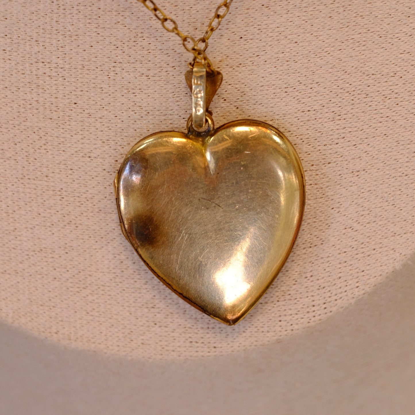Large Gold Filled Heart Locket on Chain