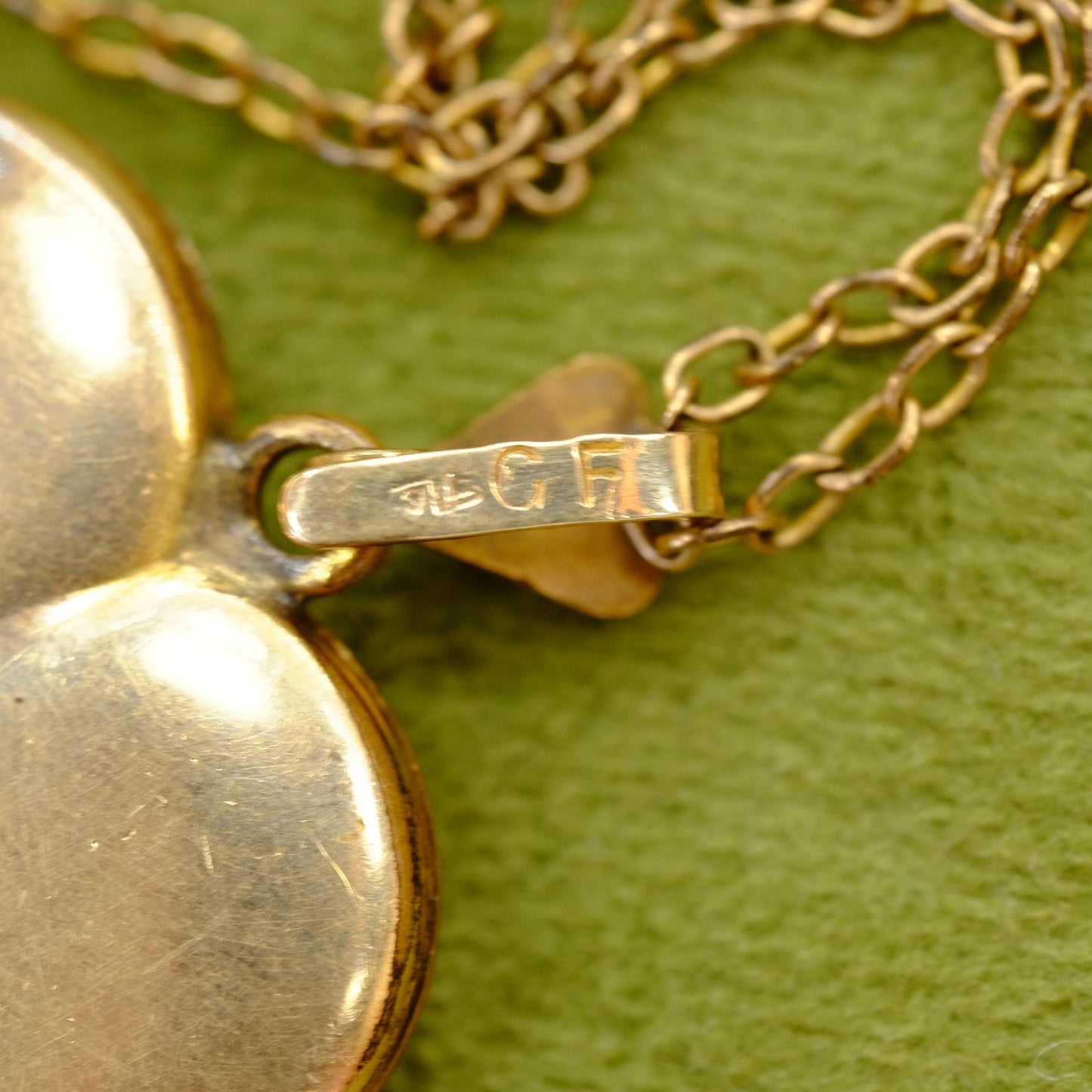 Large Gold Filled Heart Locket on Chain