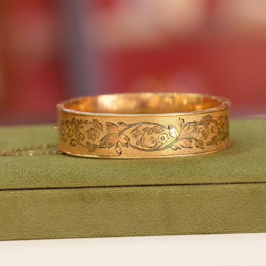 Victorian Gold Filled Bangle Bracelet 1890s