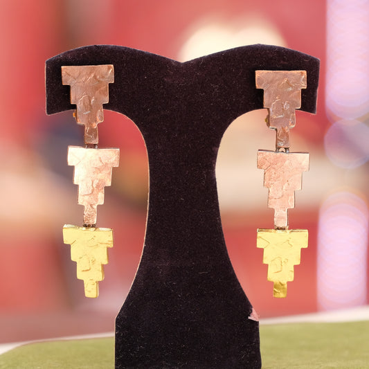 Vintage Yves Saint Laurent 3 color earrings 1980s