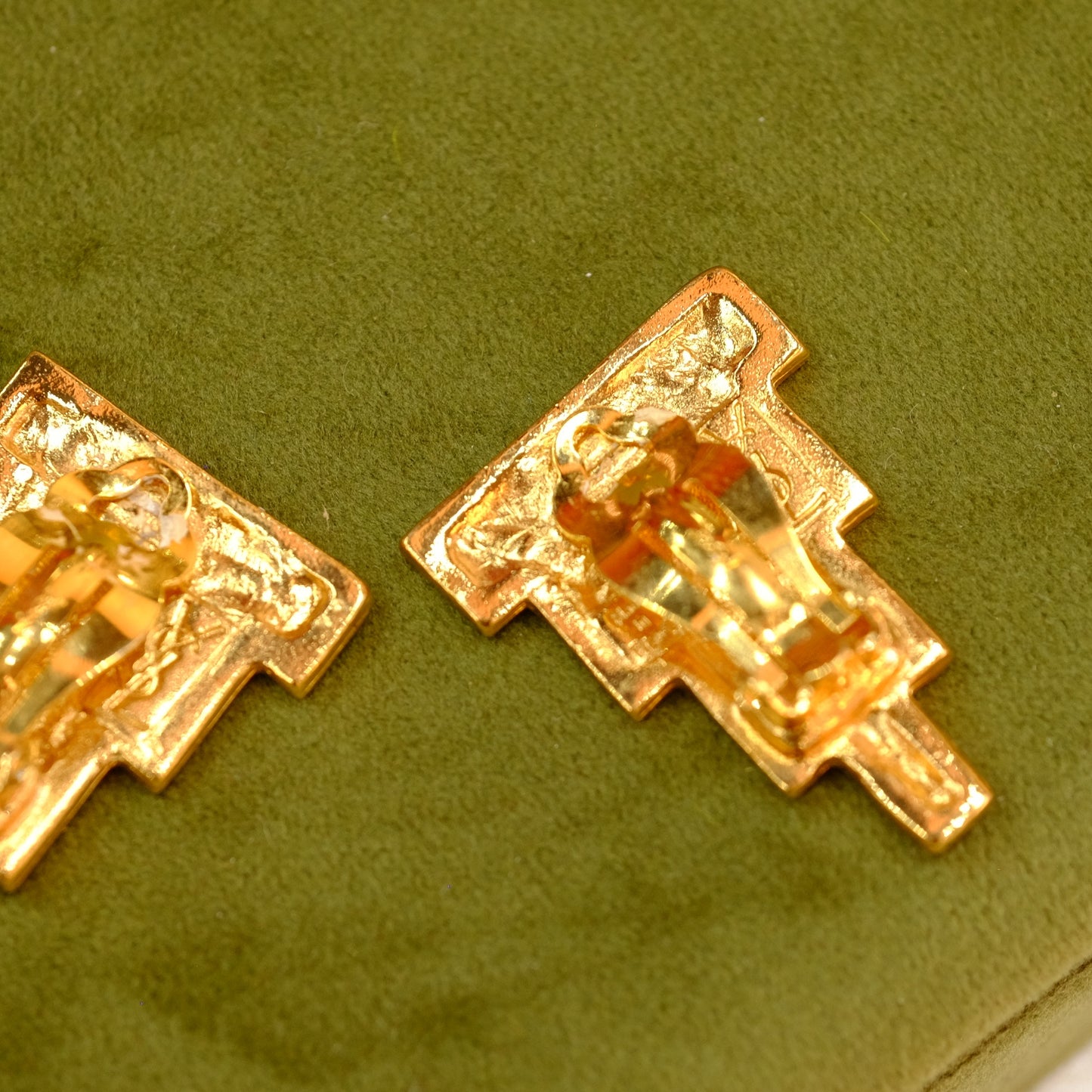 Vintage Yves Saint Laurent Geometric Earrings 1980s