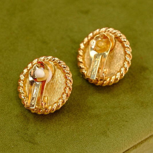 Vintage Christian Dior Faux Lapis Earrings 1990s