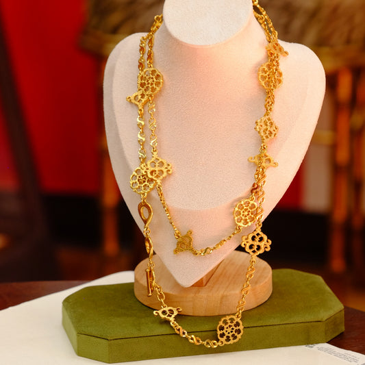 Vintage Yves Saint Laurent by Robert Goossens Long Necklace 1980s